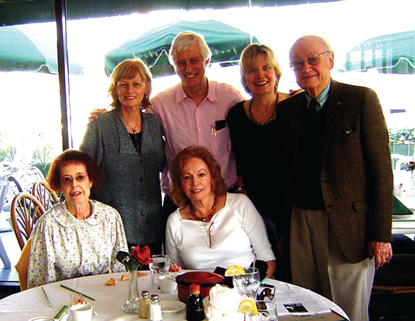 2005: Betty, Saskia, Pat Silver-Lasky, Pat's husband Peter Betts, Janelle Balnicke, and unidentified