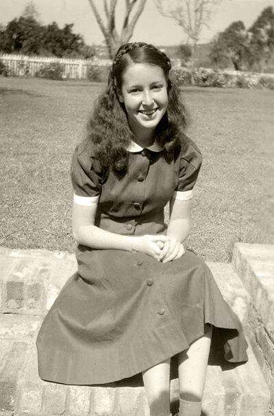 Betty as a young girl