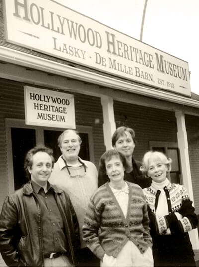 December 2001, following interviews for a Norwegian<br> 
documentary focusing on the International Stars of Norway.<br>
[L-R] Hollywood historian Marc Wanamaker; Miles Kreuger, <br>
president, Institute of the American Musical; <br>
Betty; interviewer  Niels Peter Solberg; Kay Tornborg,<br>
 president, Hollywood Heritage. 